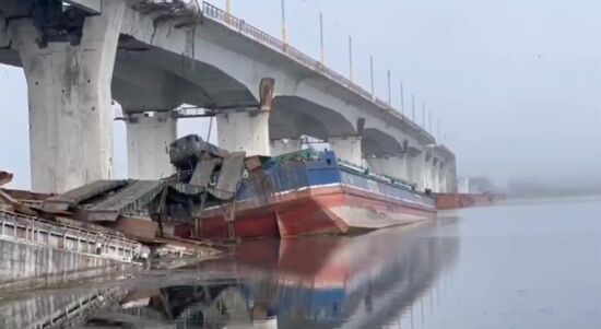 Russia Ukraine Military Operation Collapsed Bridge