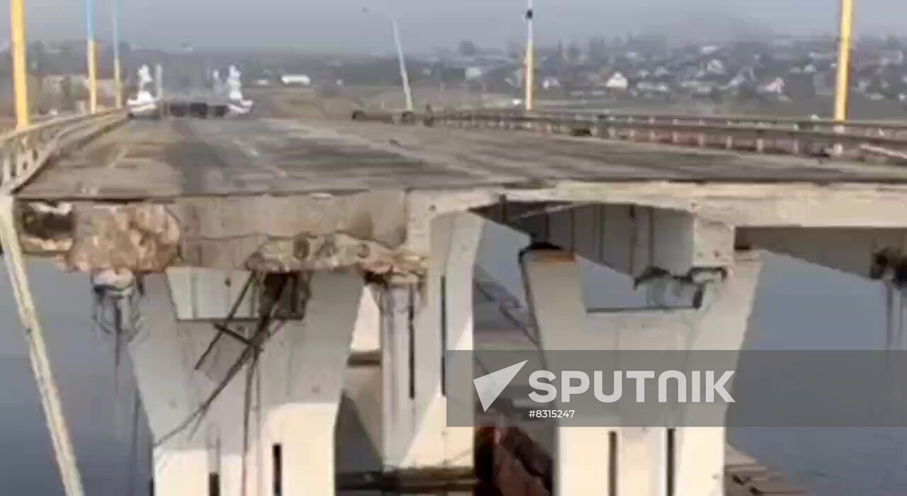 Russia Ukraine Military Operation Collapsed Bridge