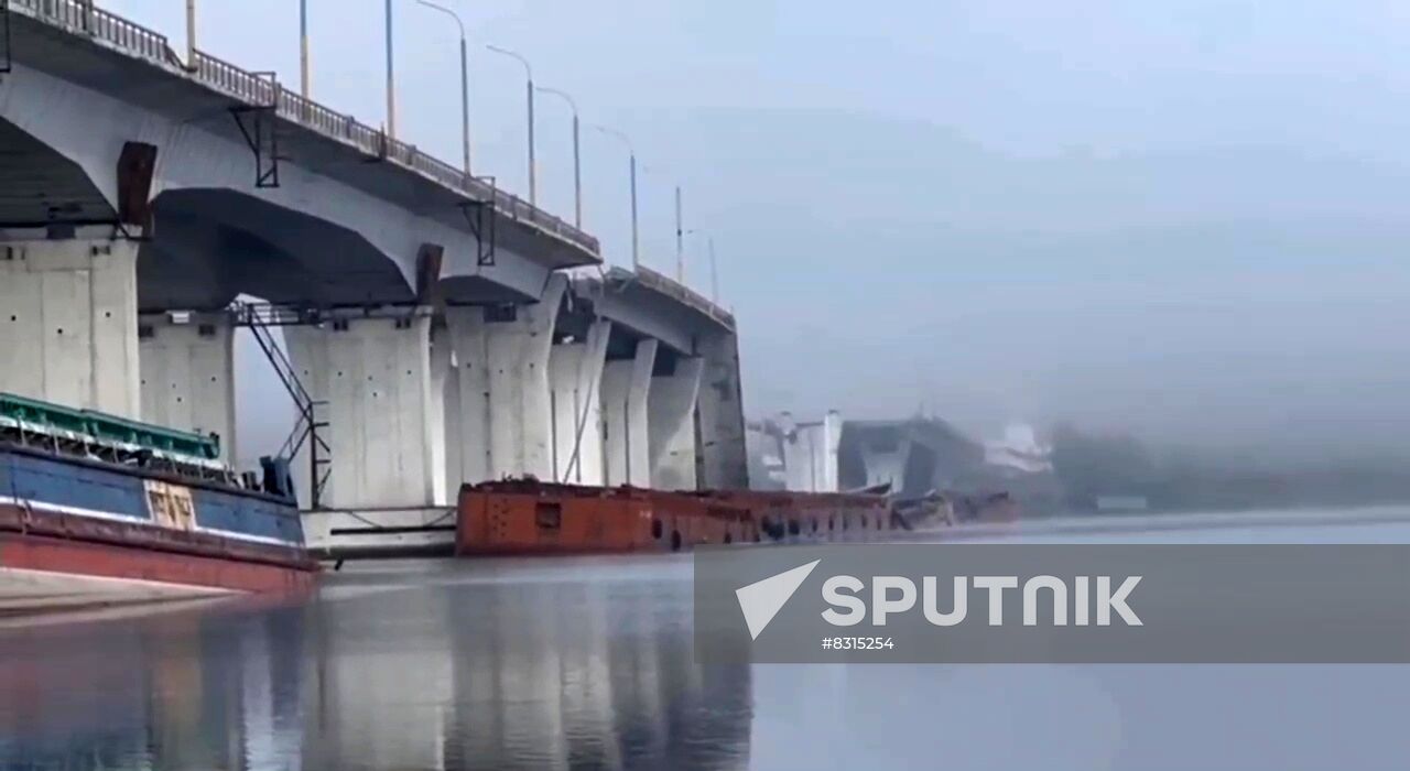 Russia Ukraine Military Operation Collapsed Bridge