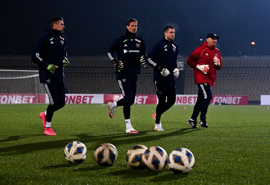 Tadjikistan Russia Soccer Team Training