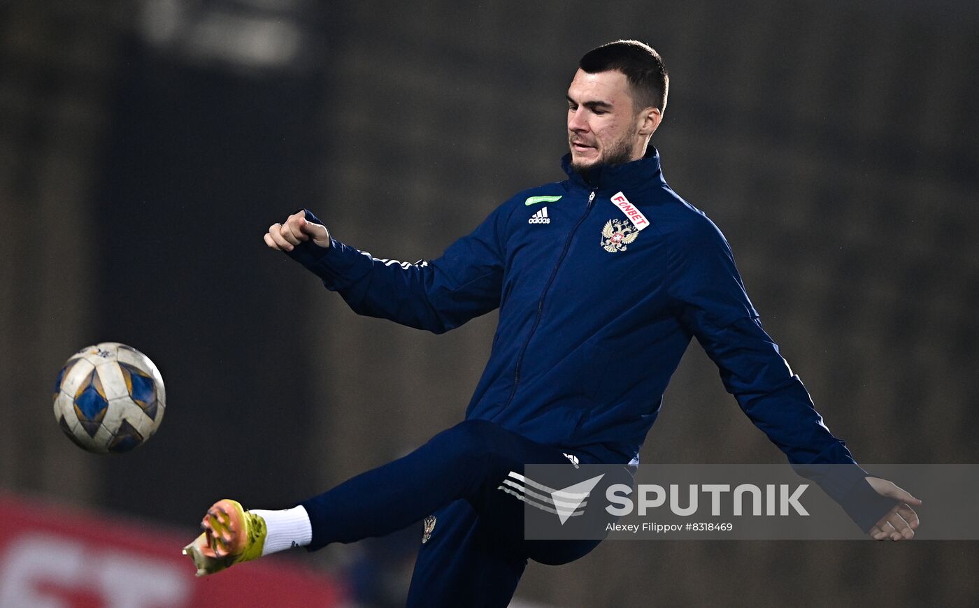 Tadjikistan Russia Soccer Team Training