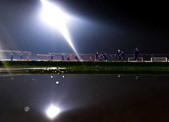 Tadjikistan Russia Soccer Team Training