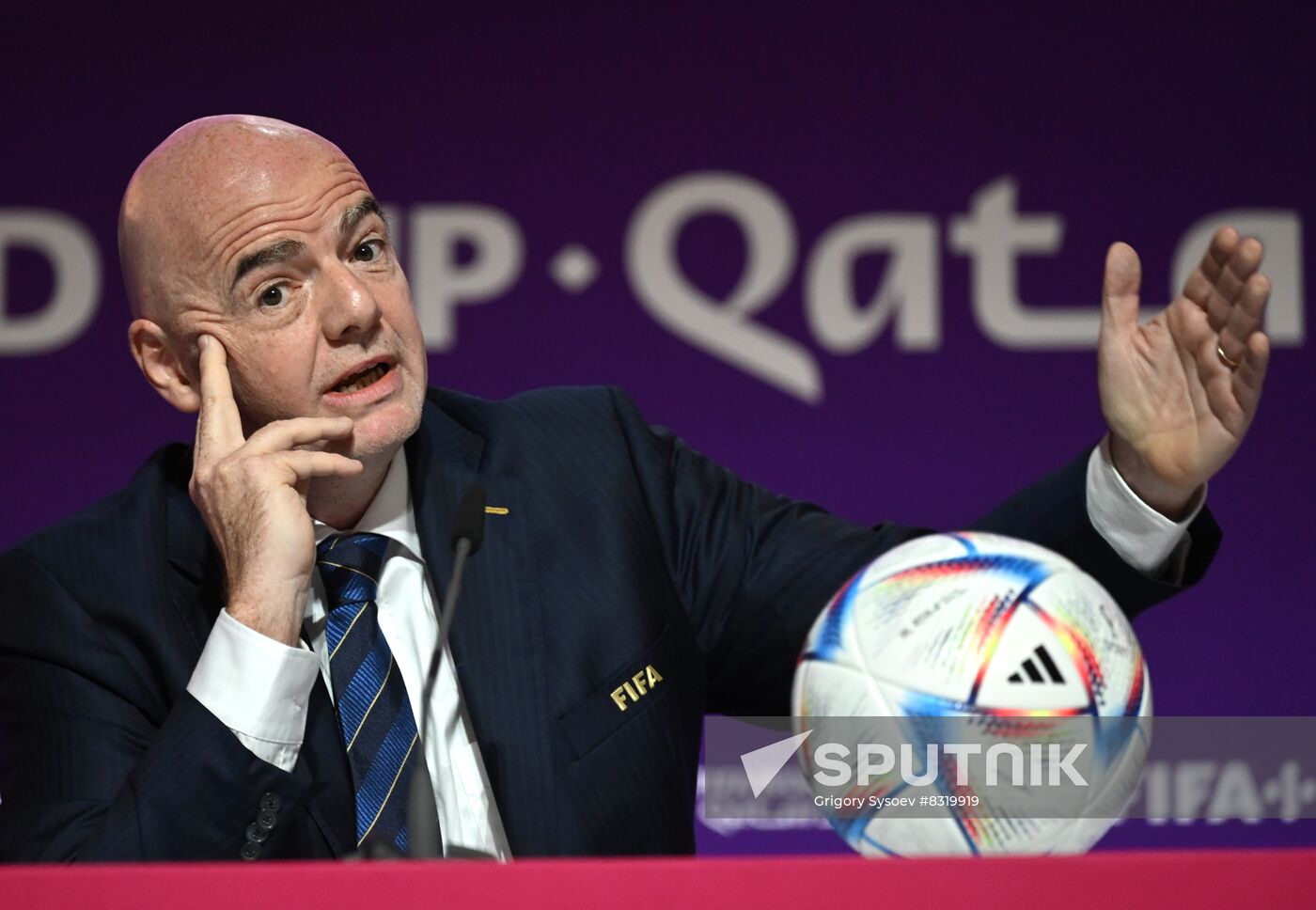 Qatar Soccer World Cup FIFA President Press Conference