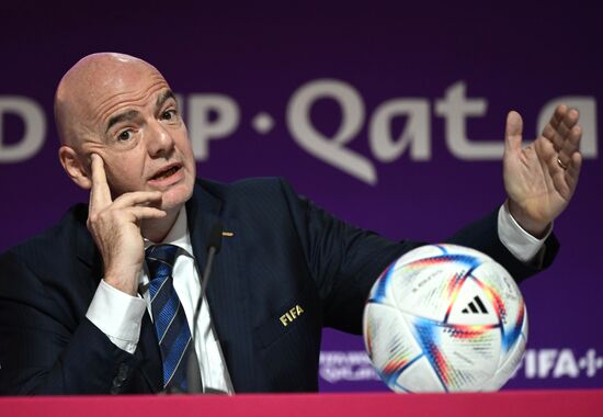 Qatar Soccer World Cup FIFA President Press Conference