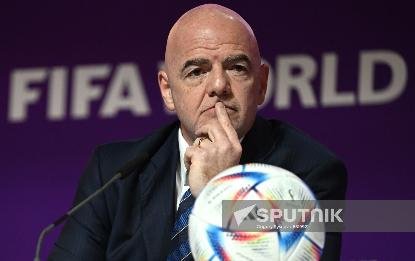 Qatar Soccer World Cup FIFA President Press Conference
