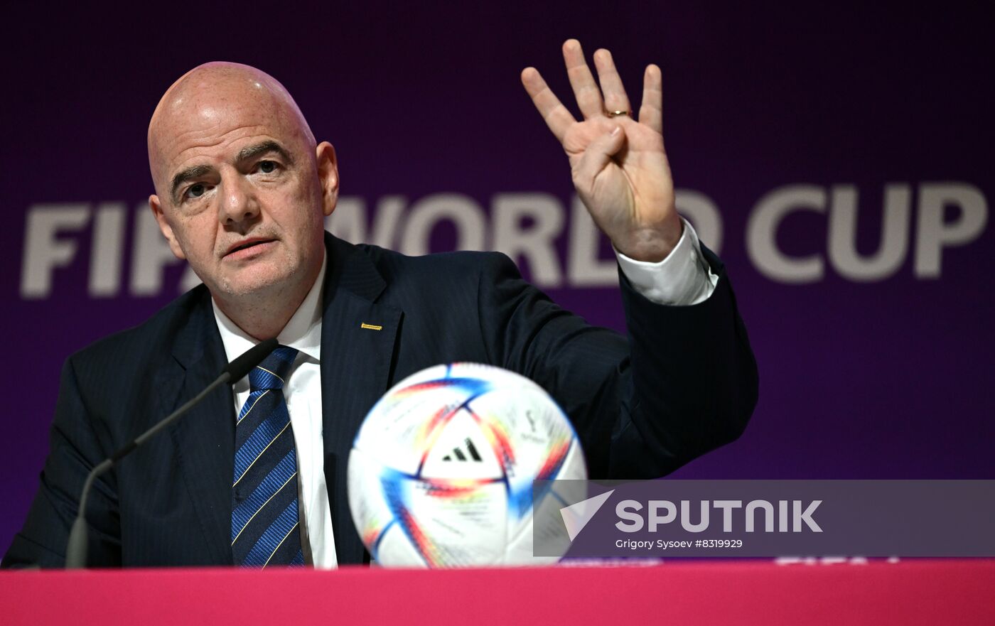 Qatar Soccer World Cup FIFA President Press Conference
