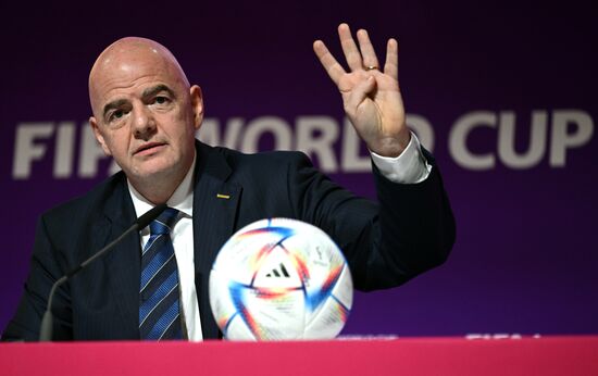 Qatar Soccer World Cup FIFA President Press Conference