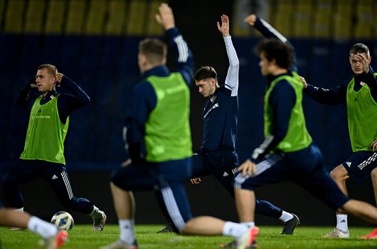 Uzbekistan Russia Soccer Team Training