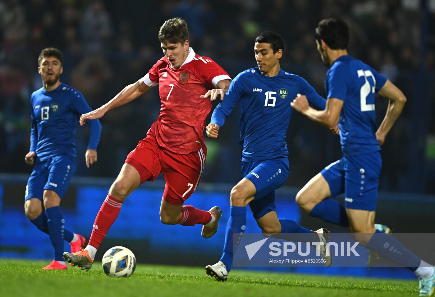 Uzbekistan Soccer Friendly Uzbekistan - Russia