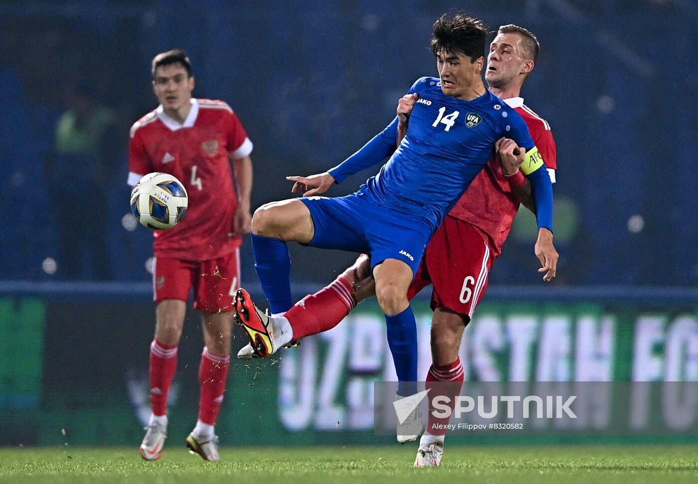 Uzbekistan Soccer Friendly Uzbekistan - Russia