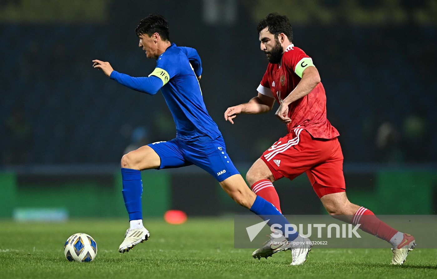 Uzbekistan Soccer Friendly Uzbekistan - Russia