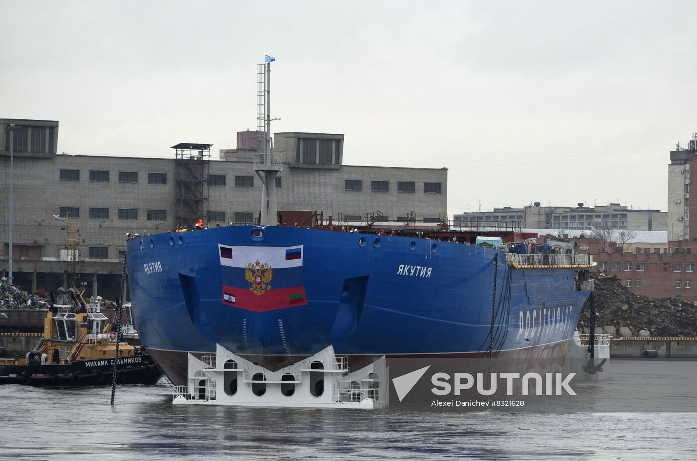 Russia Yakutia Icebreaker Launching