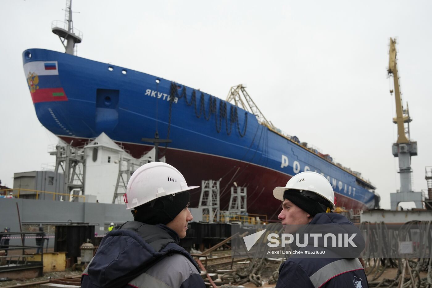 Russia Yakutia Icebreaker Launching