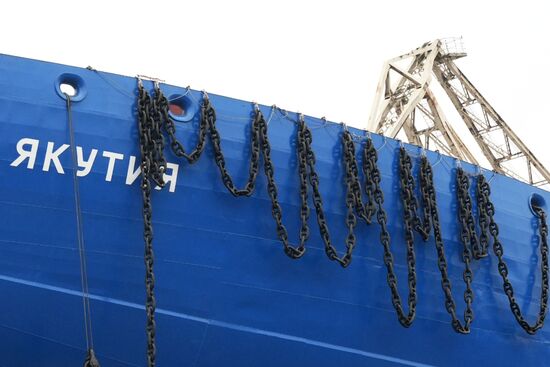 Russia Yakutia Icebreaker Launching