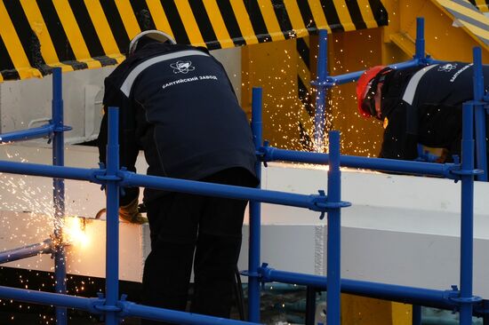 Russia Yakutia Icebreaker Launching