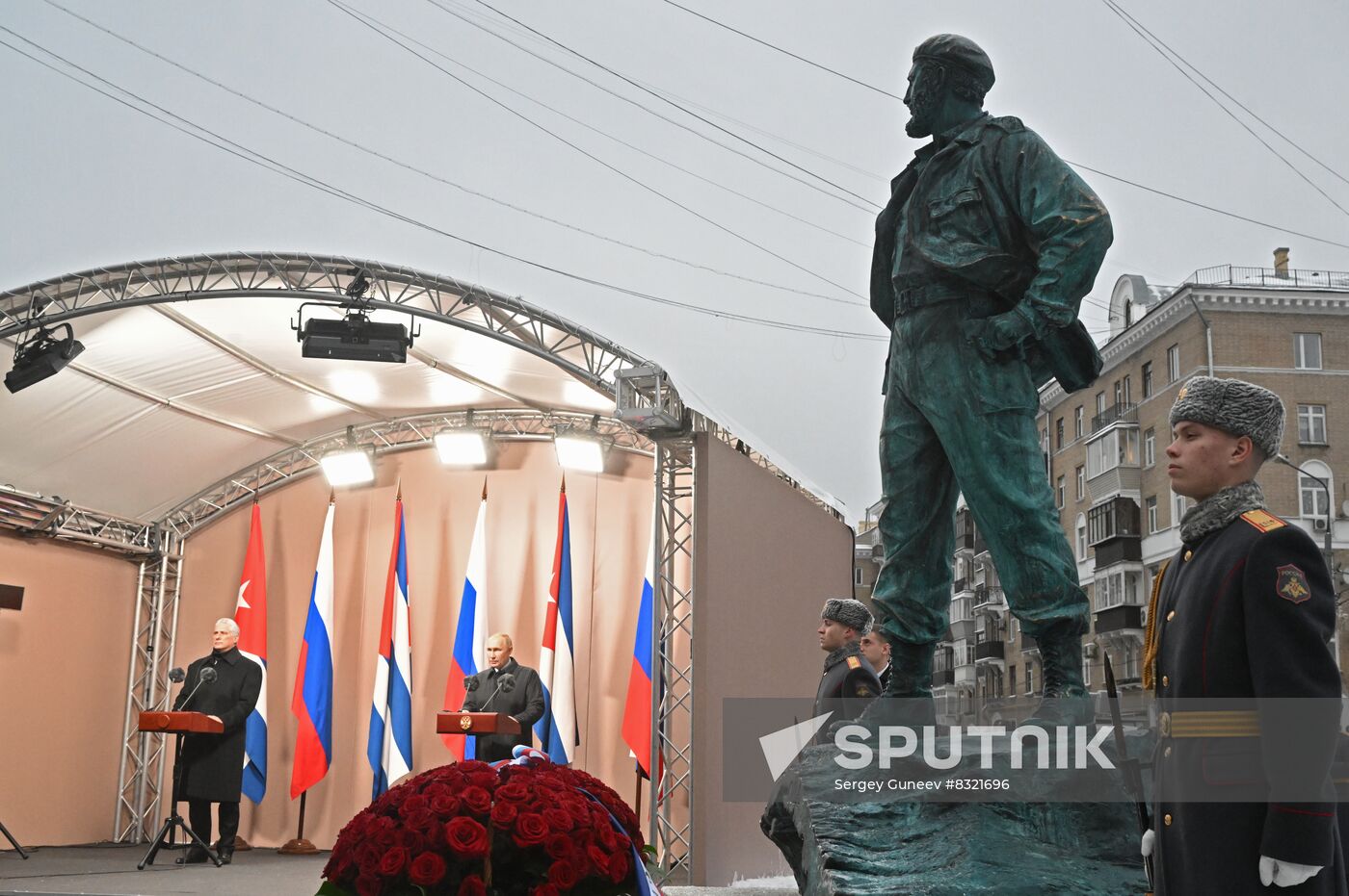 Russia Cuba Monument Unveiling