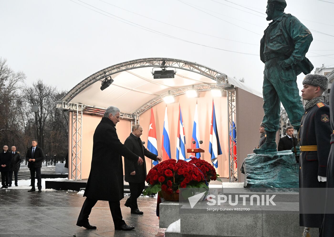 Russia Cuba Monument Unveiling