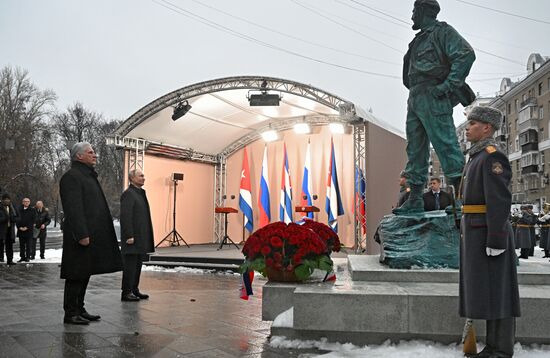 Russia Cuba Monument Unveiling