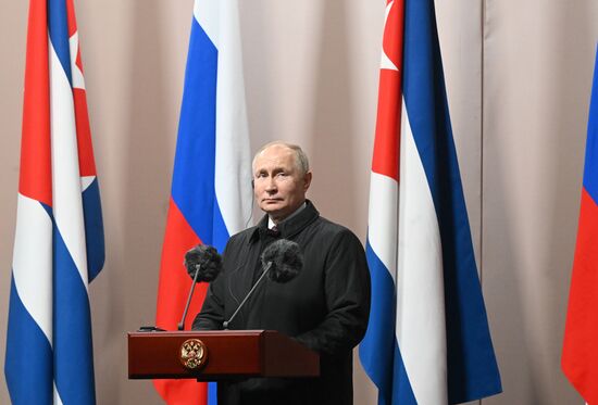 Russia Cuba Monument Unveiling
