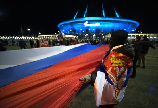 Russia Serbia Flag