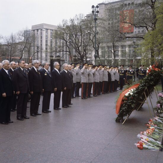 Celebration of Victory Day on May 9, 1980 in Moscow