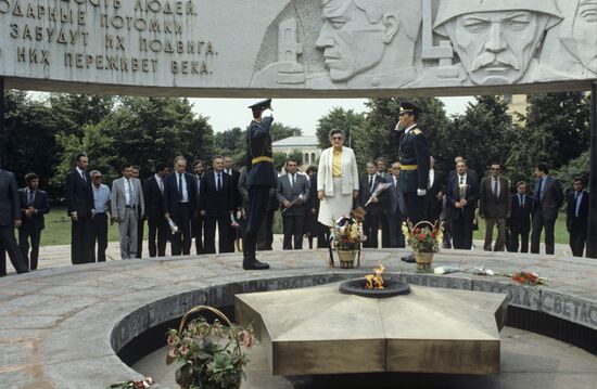 Yugoslavian Prime Minister Milka Planinc visits USSR