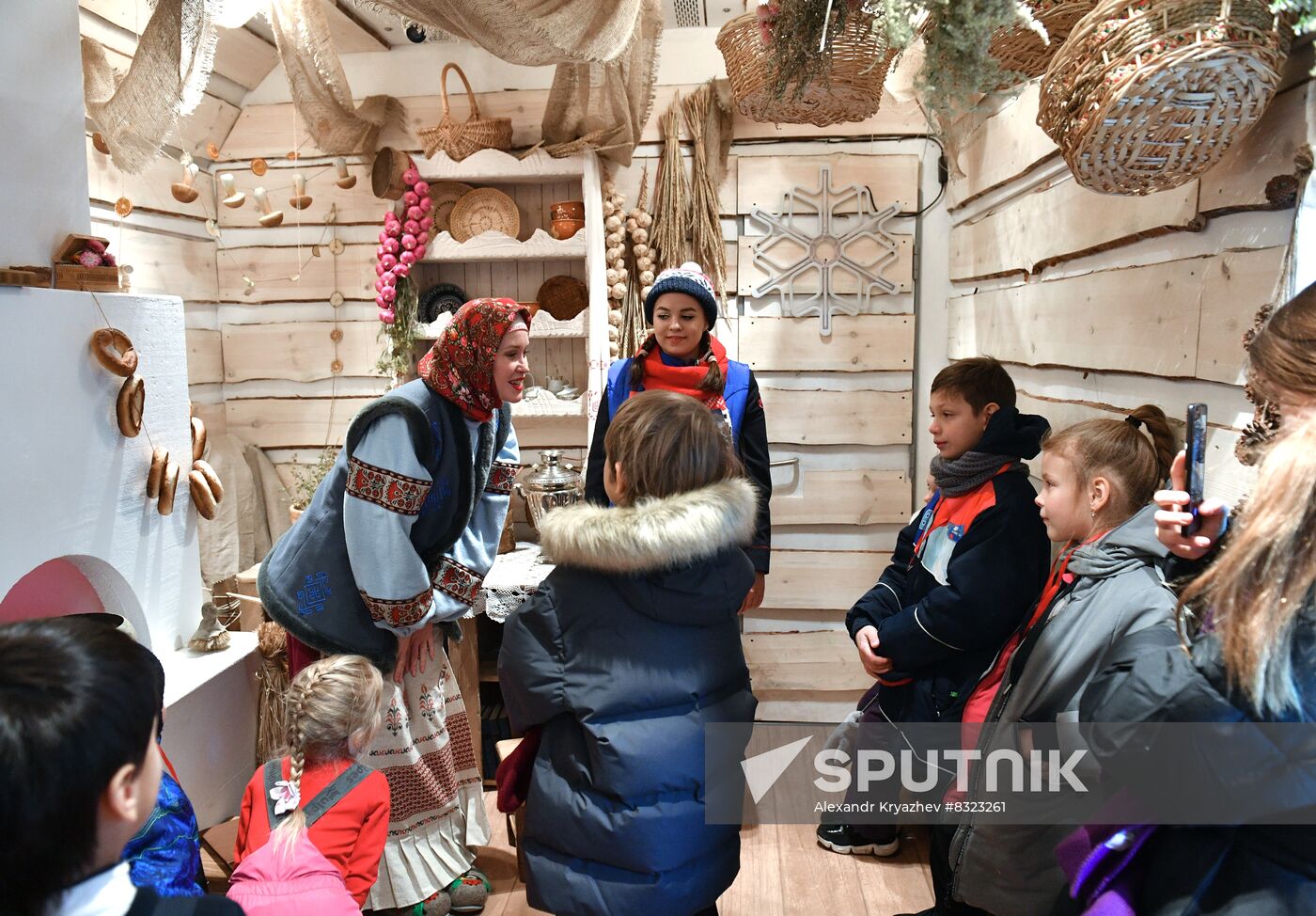 Russia New Year Season Father Frost Train