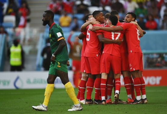 Qatar Soccer World Cup Switzerland - Cameroon
