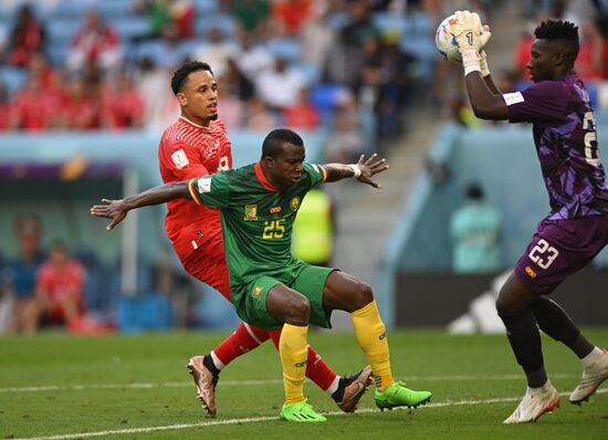 Qatar Soccer World Cup Switzerland - Cameroon