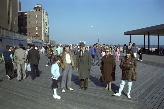Brighton Beach neighborhood in New York City