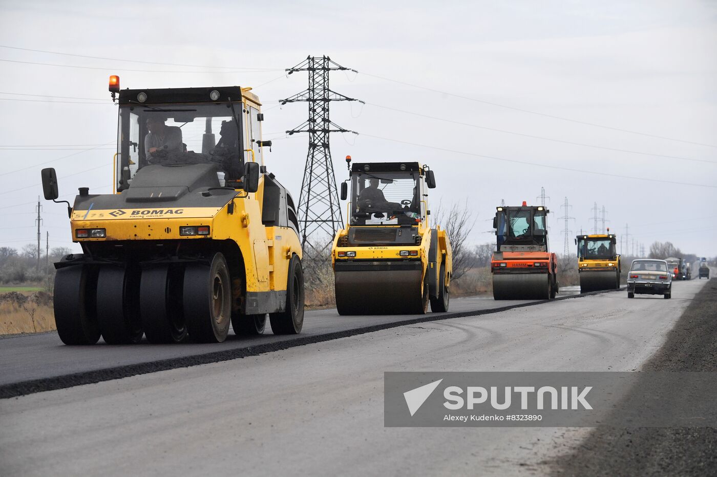 Russia Ukraine Military Operation Road Repair