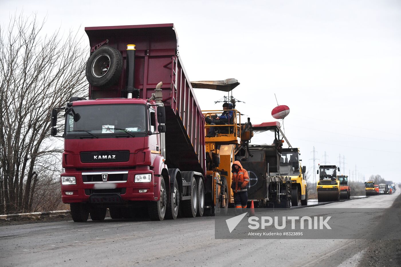 Russia Ukraine Military Operation Road Repair