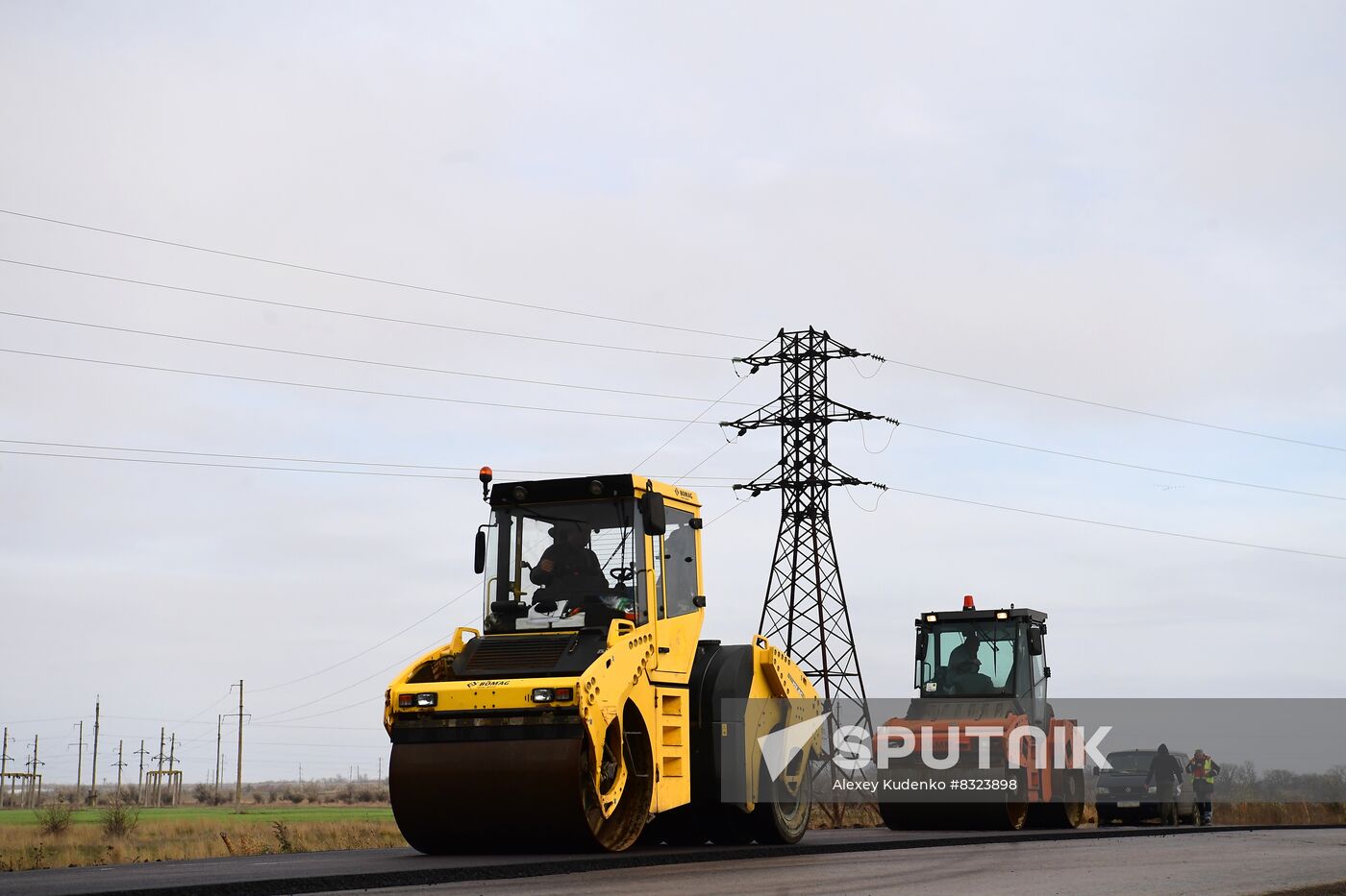 Russia Ukraine Military Operation Road Repair