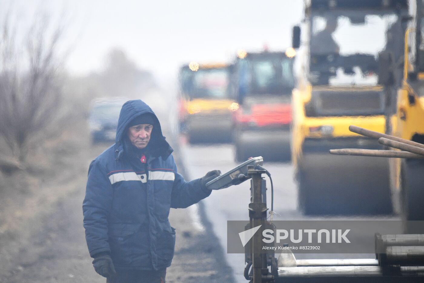 Russia Ukraine Military Operation Road Repair