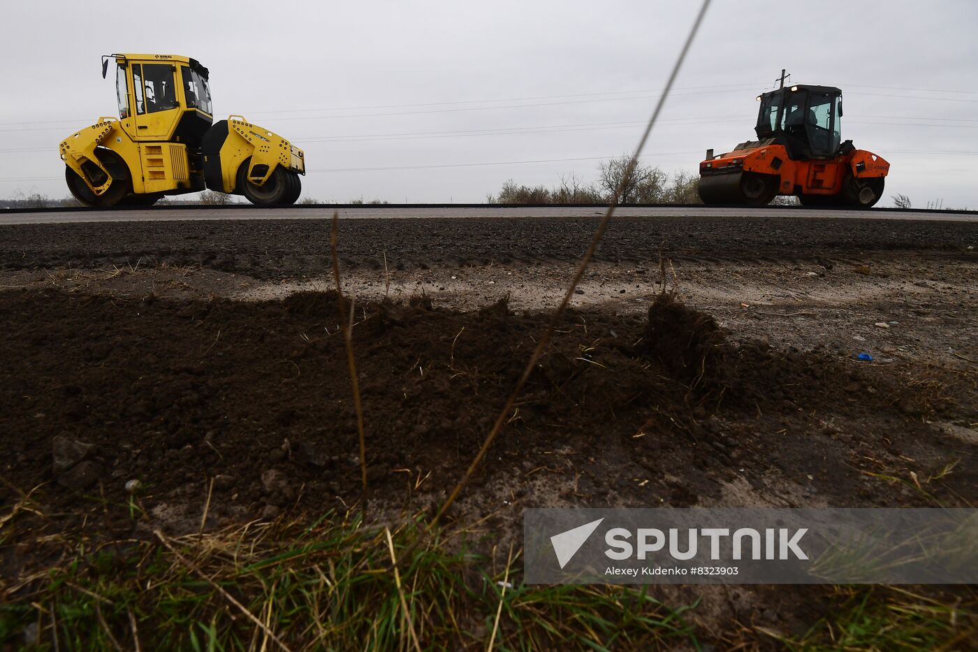 Russia Ukraine Military Operation Road Repair