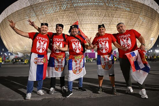 Qatar Soccer World Cup Brazil - Serbia