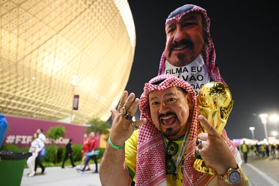Qatar Soccer World Cup Brazil - Serbia