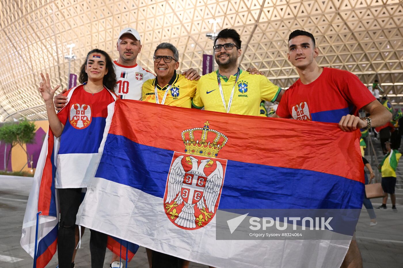 Qatar Soccer World Cup Brazil - Serbia