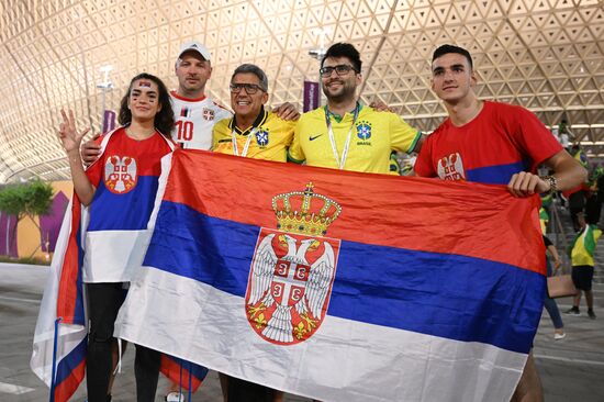 Qatar Soccer World Cup Brazil - Serbia