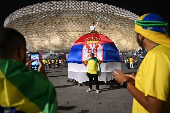 Qatar Soccer World Cup Brazil - Serbia