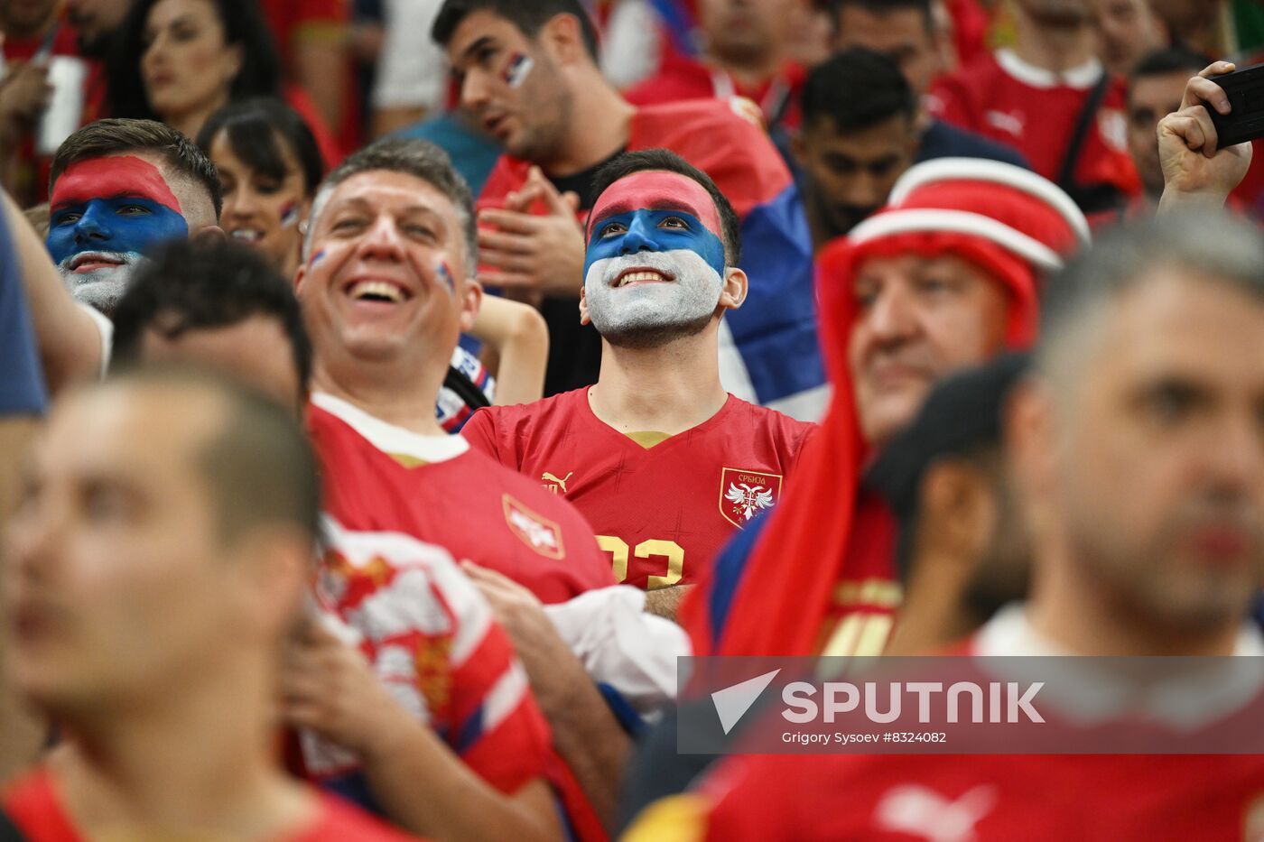 Qatar Soccer World Cup Brazil - Serbia