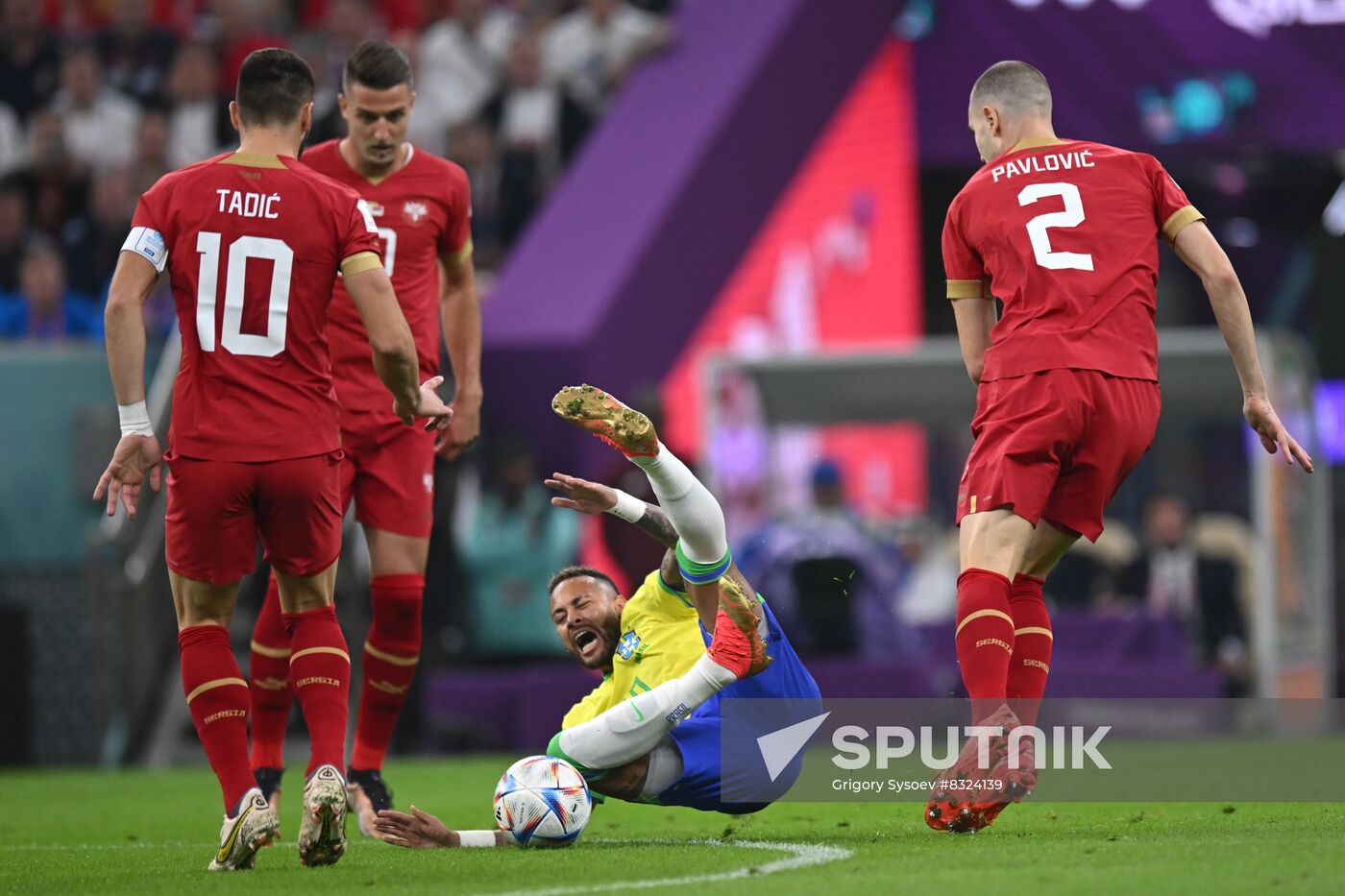 Qatar Soccer World Cup Brazil - Serbia