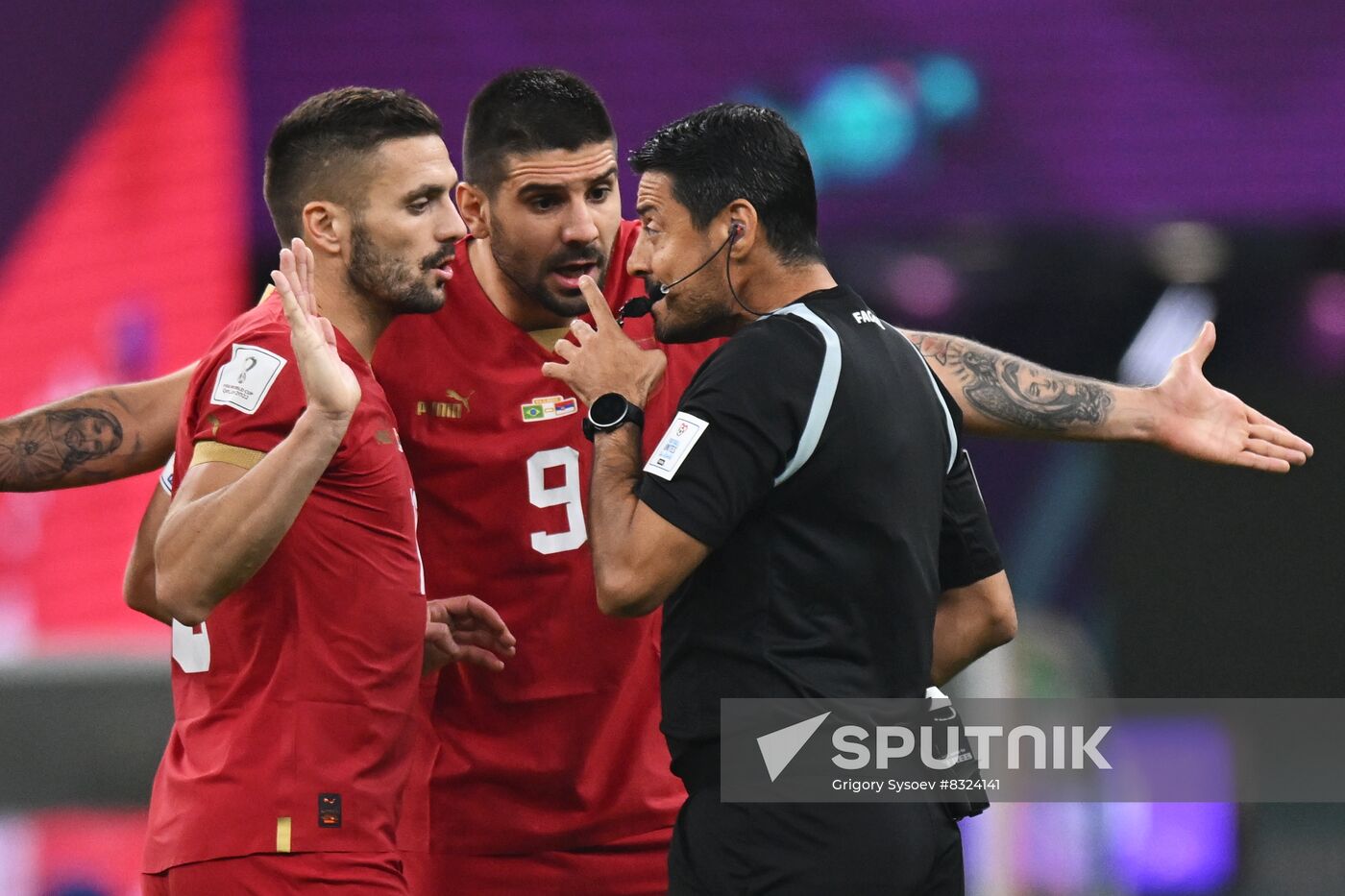 Qatar Soccer World Cup Brazil - Serbia