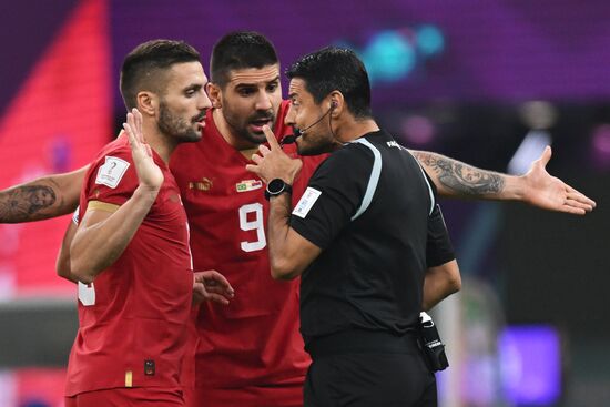 Qatar Soccer World Cup Brazil - Serbia