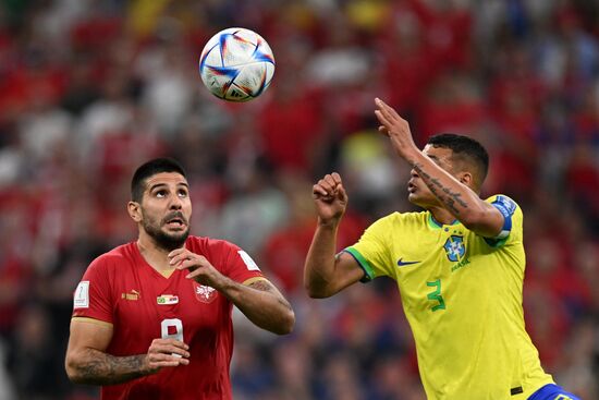 Qatar Soccer World Cup Brazil - Serbia