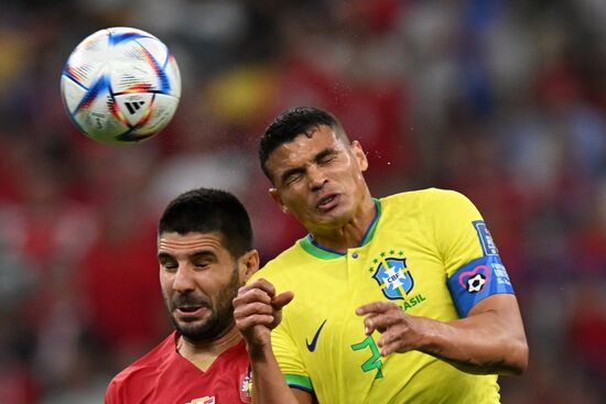 Qatar Soccer World Cup Brazil - Serbia