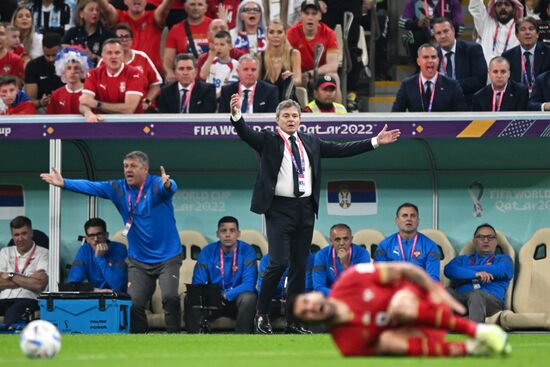 Qatar Soccer World Cup Brazil - Serbia