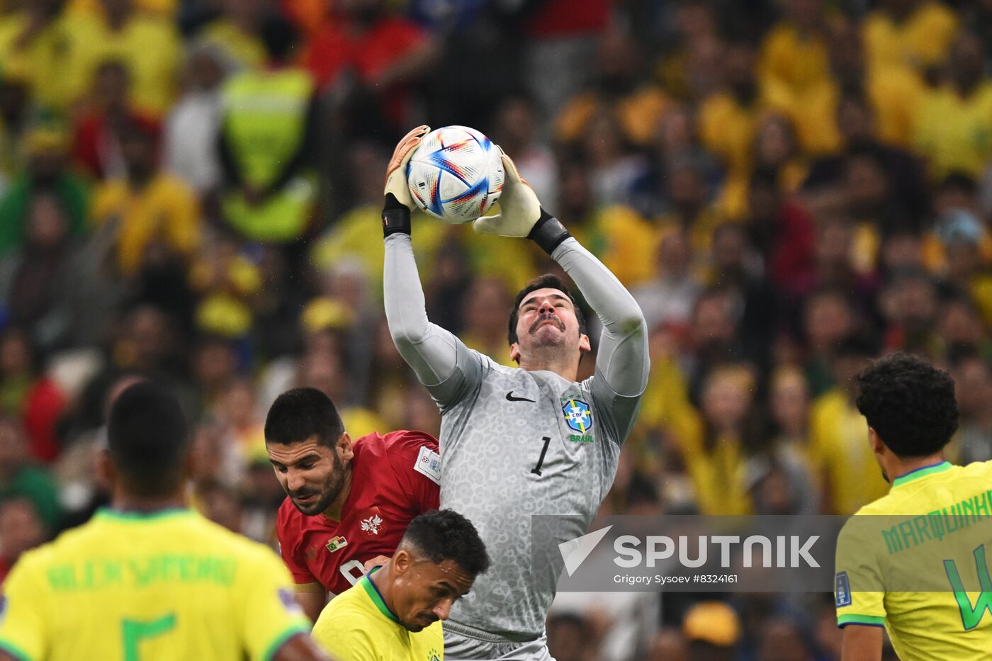 Qatar Soccer World Cup Brazil - Serbia