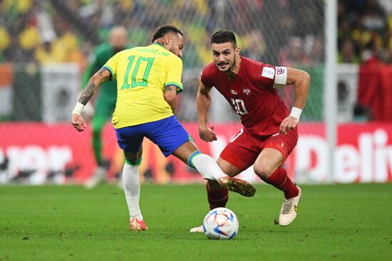 Qatar Soccer World Cup Brazil - Serbia