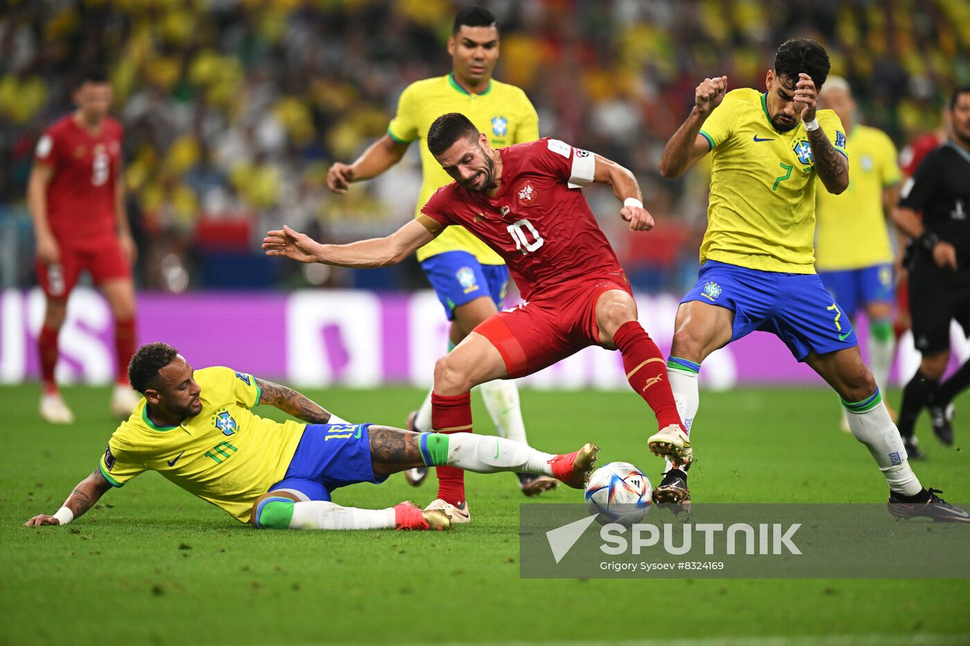 Qatar Soccer World Cup Brazil - Serbia